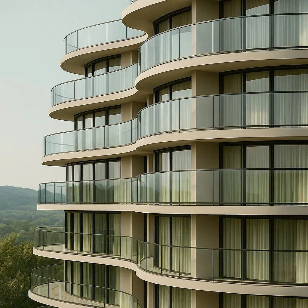 KÍNH UỐN LAN CAN – KIẾN TẠO ĐẲNG CẤP KIẾN TRÚC